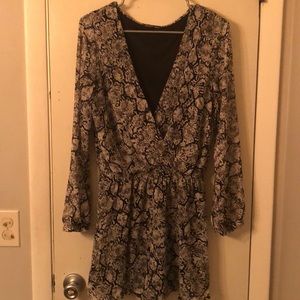 Express Snakeskin Print Dress